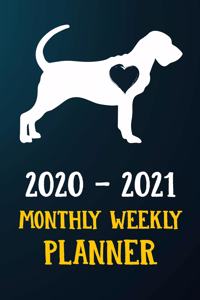 2020 2021 Monthly Weekly Planner: Bloodhound Puppy Dog 2020 2021 Monthly Weekly Daily Planner Calendar Schedule Organizer Appointment Journal Notebook For Bloodhound Dog Owners and P