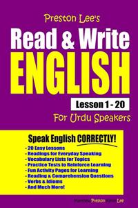 Preston Lee's Read & Write English Lesson 1 - 20 For Urdu Speakers