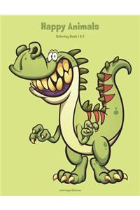 Happy Animals Coloring Book 1 & 2