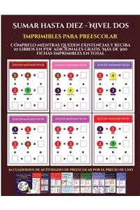 Imprimibles para preescolar (Sumar hasta diez - Nivel Dos)