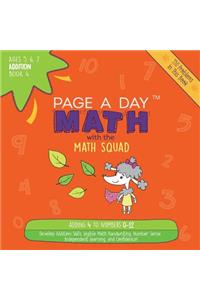 Page a Day Math Addition Book 4: Adding the Number 4 to the Numbers 0-12