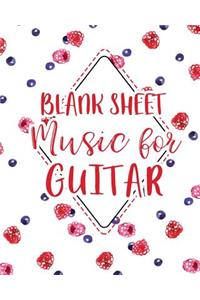 Blank Sheet Music for Guitar