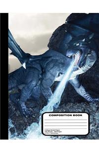 Dragon with Dragon Slayer Composition Notebook College Ruled 200 pages / 100 sheets, 9-3/4