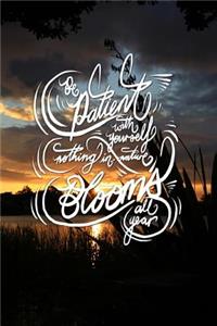 Be patient with yourself, nothing in nature blooms all year
