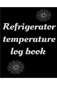 Refrigerator temperature log book