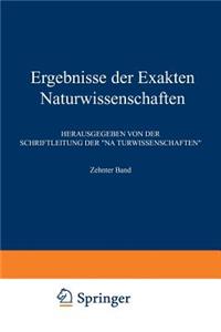 Ergebnisse Der Exakten Naturwissenschaften