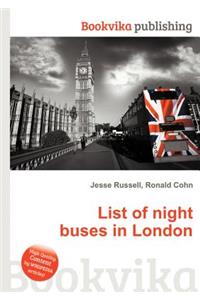 List of Night Buses in London