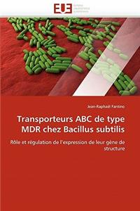 Transporteurs ABC de Type MDR Chez Bacillus Subtilis