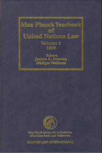 Max Planck Yearbook of United Nations Law, Volume 3 (1999)