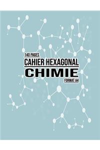 Cahier hexagonal chimie - Carnet de notes Chimie organique biochimie - Format A4 - 140 Pages - Papier Hexagonal