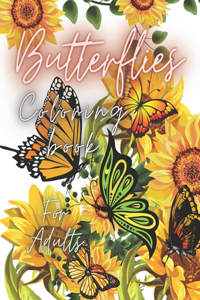 Butterflies Coloring Book For Adults: Butterfly Stress Relieving Designs