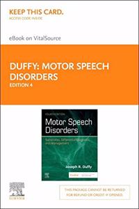 Motor Speech Disorders Elsevier eBook on Vitalsource (Retail Access Card)