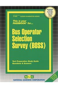 Bus Operator Selection Survey (Boss)
