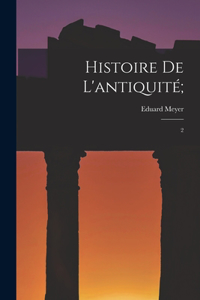 Histoire de l'antiquité;