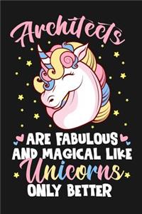 Architects Are Fabulous And Magical Like Unicorns Only Better: Small Business Planner 6 x 9 100 page to organize your time, sales, profit, ideas and notes.