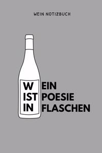 Wein Ist Poesie in Flaschen Wein Notizbuch