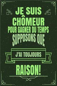 Je Suis Chômeur Pour Gagner Du Temps Supposons Que j'Ai Toujours Raison!