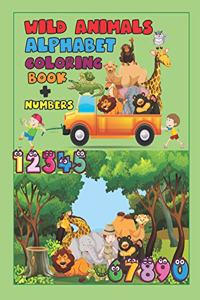 Wild Animals Alphabet Coloring Book + Numbers