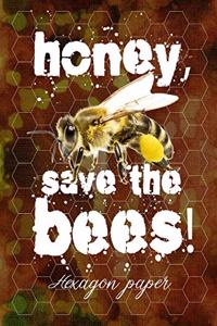 Honey Save the Bees Hexagon Paper