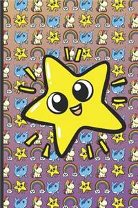 Star Rainbow Unicorn and Narwhal Notebook