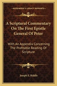 Scriptural Commentary on the First Epistle General of Peter