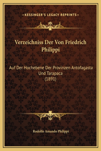 Verzeichniss Der Von Friedrich Philippi