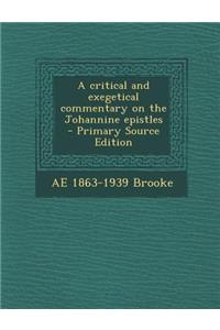 A Critical and Exegetical Commentary on the Johannine Epistles - Primary Source Edition