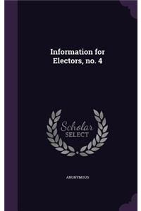 Information for Electors, no. 4
