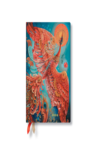 Paperblanks 2024 Firebird Birds of Happiness 12-Month Flexi Mini Horizontal 176 Pg 100 GSM