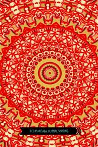 Red Mandala Journal Writing: 160 Blank Mandala Book 6x9