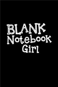 Blank Notebook Girl