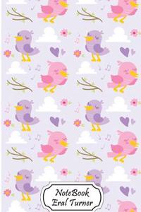 Notebook Journal Dot-Grid, Graph, Lined, Blank No Lined: Cartoon Bird: Small Pocket Notebook Journal Diary, 120 Pages, 5.5- X 8.5- (Blank Notebook Jou