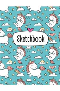 Cute Unicorn Sketchbook.