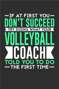 If At First You Don't Succeed Try Doing What Your Volleyball Coach Told You To Do The First Time