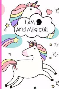 Unicorn Journal I Am 9 And Magical