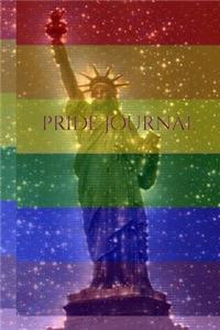 Pride Rainbow statue of liberty creative blank journal