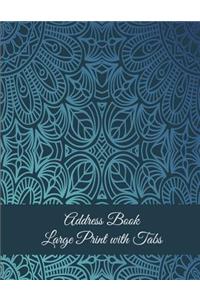 Address Book Large Print with Tabs