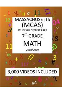 7th Grade MASSACHUSETTS MCAS, 2019 MATH, Test Prep