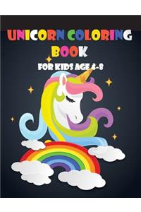 Unicorn Coloring Book for Kids Age 4-8