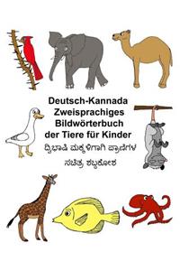 Deutsch-Kannada Zweisprachiges Bildwörterbuch der Tiere für Kinder