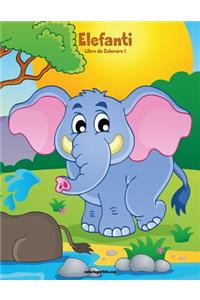 Elefanti Libro da Colorare 1