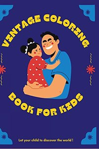 Vintage coloring book for kids