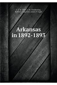 Arkansas in 1892-1893