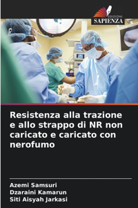 Resistenza alla trazione e allo strappo di NR non caricato e caricato con nerofumo