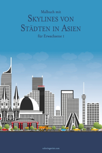 Malbuch mit Skylines von Städten in Asien für Erwachsene 1