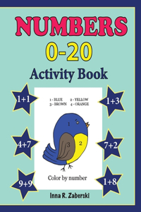 Numbers Activity Book / Color and Learn/ Numbers 0-20 activity Book/ Preschool/ Kindergarten