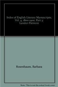 Index of English Literary Manuscripts