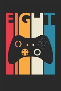 Gaming Notebook for 8 Year Old Boys and Girls - Vintage Gaming Journal - 8th Birthday Gift for Gamer Diary