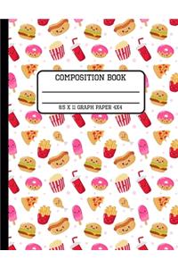 Composition Book Graph Paper 4x4