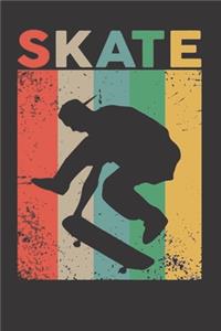 Notebook for skate sk8 longboard sk8er vintage